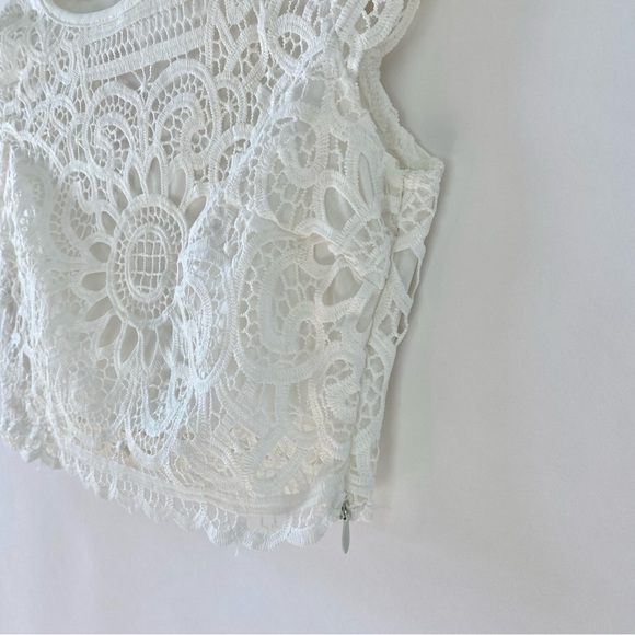NWT Dress Me Zara White Lace Crop Top & Split Hem Maxi Skirt Two Piece Set Small - Picture 6 of 15
